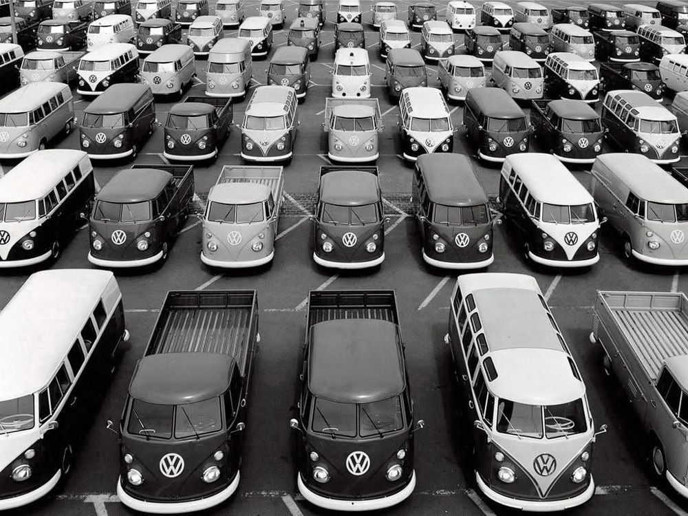 Volkswagen Doppelkabine Transporter described as the 65-year-old factory-built Crew-cab variant