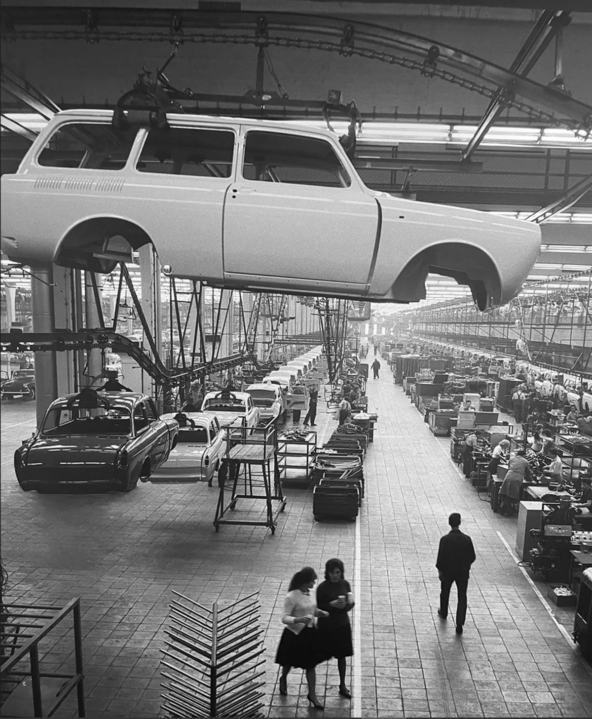 VW Type 3 Squareback being produced at the factory