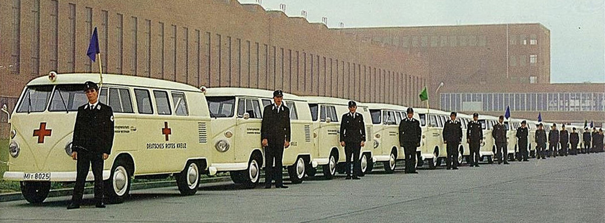 Comprehensive history and evolution of air-cooled Volkswagens, covering production milestones for the vintage VW Beetle, Bus, Type 3, Karmann Ghia, and Thing.